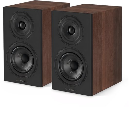 Wharfedale Diamond 12.1i Boekenplank Speakers – Stereo Hifi Set – 2-weg Luidsprekers – Compact Formaat – Passieve Speakers – Walnoot