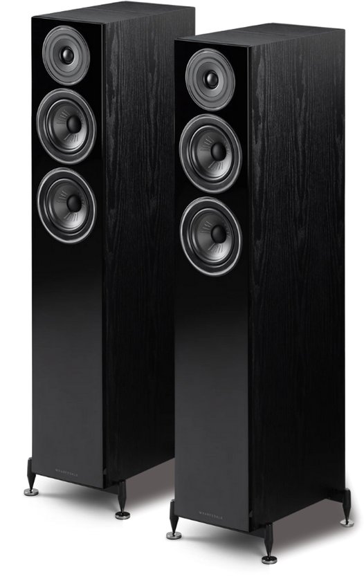 Wharfedale Diamond 12.3 Vloerstaande Speakers - Hifi Stereo Set - Passieve Speakers - 2,5-Weg Luidsprekers - Zwart van Merkloos