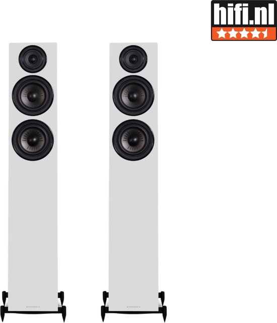 Wharfedale Diamond 12.4 – Vloerstaande luidsprekers – Klartity TM drivers– Krachtige audioprestaties - Wit (per paar - 2 stuks) van Wharfedale