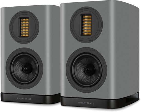 Wharfedale EVO 5.1 Boekenplank Speakers - Hifi Stereo Set - Passieve Speaker - 2-Weg Luidsprekers - Grijs van Wharfedale