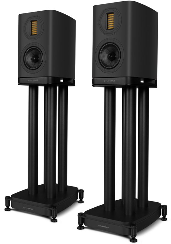 Wharfedale EVO 5.1 Boekenplank Speakers met stands - Hifi Stereo Set - Passieve Speaker - 2-Weg Luidsprekers - Zwart