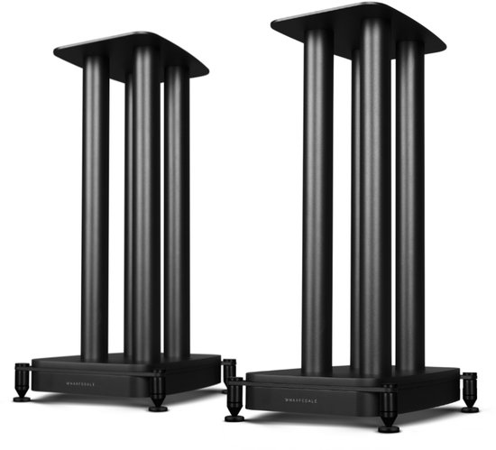 Wharfedale EVO 5.1 Luidsprekerstandaards - met Kabelgootje - Carbonstaal - Spike-voetjes - Zwart van Wharfedale