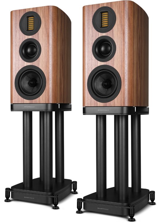 Wharfedale EVO 5.2 Boekenplank Speakers met stands - Hifi Stereo Set - Passieve Speaker - 3-Weg Luidsprekers - Walnoot van Wharfedale