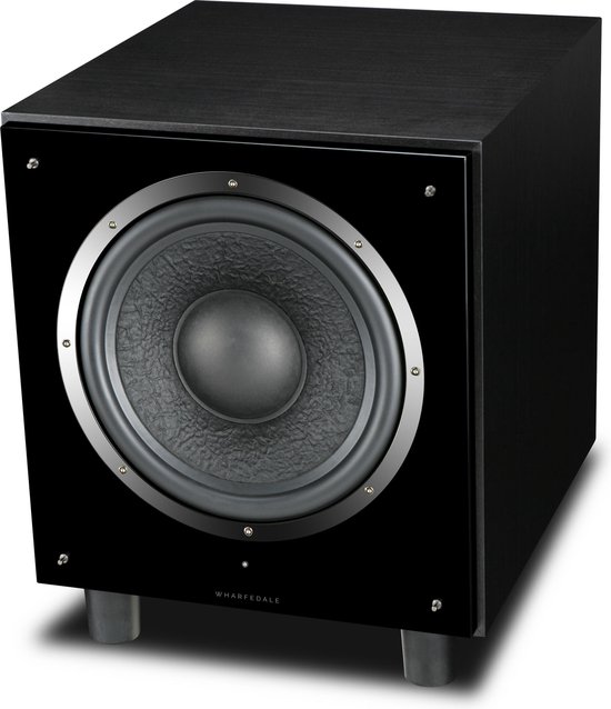 Wharfedale SW-12 Subwoofer – 12” Long-Throw Woofer – Ingebouwde 300W Versterker – Variabele Crossover – Zwart