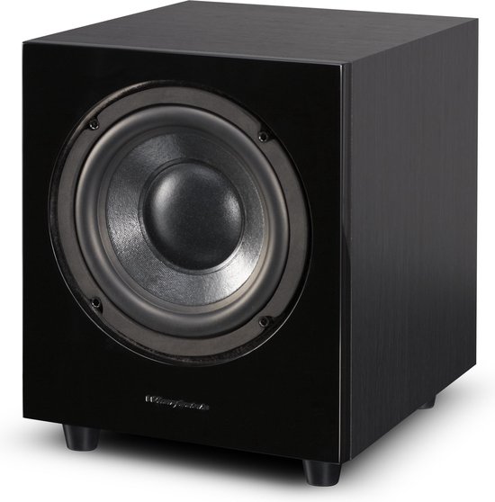 Wharfedale WH-D10 Subwoofer – 250 mm Long-Throw Woofer – Klasse D Versterker – Variabel Laagdoorlaatfilter – Zwart