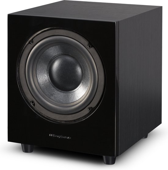 Wharfedale WH-D8 Actieve subwoofer – 200 mm woofer – Dynamische bas – Compact MDF-ontwerp – Zwart