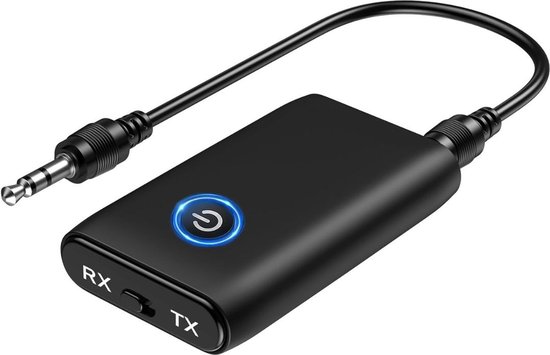 White-Label® Bluetooth Receiver Aux - Ontvanger - Carkit - Zwart van Merkloos
