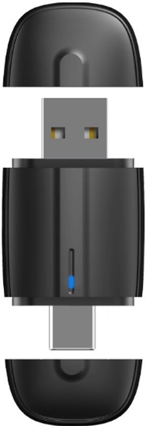 Wireless Car Adapter - Mini 2-in-1 CarPlay Dongle - Draadloos CarPlay & Android Auto - Android Auto Dongle - Zwart van Merkloos