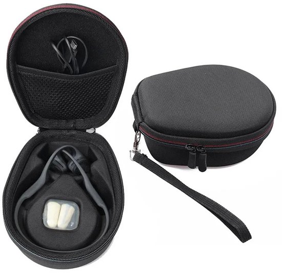 WiseGoods Premium Beschermhoes Geschikt Voor Shokz OpenRun / OpenMove / AfterShokz Aeropex / Trekz / Titanium - Hard Case - Zwart van Merkloos