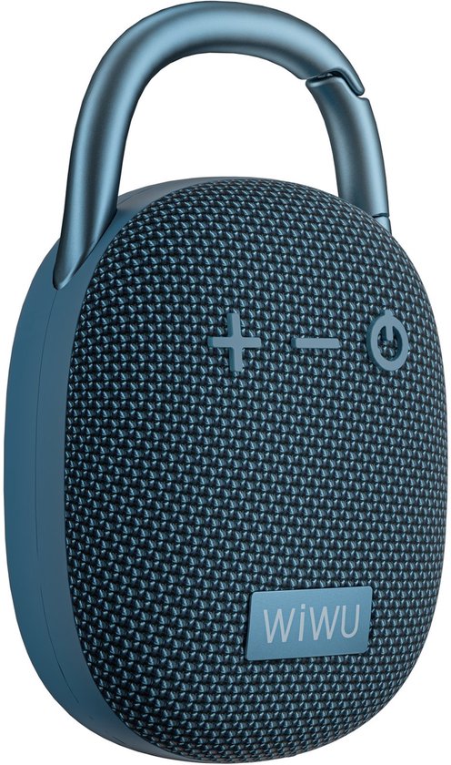 WiWU Bluetooth speaker - Clip Fun H3 - draagbaar - IPX5 - TWS - microSD - Blauw van WiWu