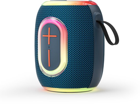WiWU Bluetooth speaker - Thunder H9 - RGB verlichting - 360 graden geluid - handsfree bellen - TWS koppelbaar - IPX5 - Blauw van WiWu