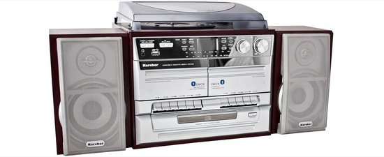 WNHB® Stereo Set Met Platenspeler - All-in-One Muzieksysteem Met Bluetooth USB en FM Radio van Merkloos