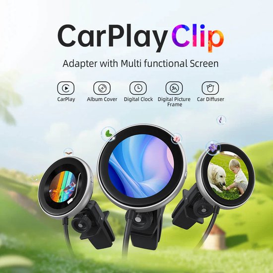 Xcruiser Ottocast Carplay Clip voor iphone Draadloze Carplay Adapter Met Auto Dilfuser Digitale Fotolijst Auto Accessoires Voor Vw Ford Benz Audi van Merkloos