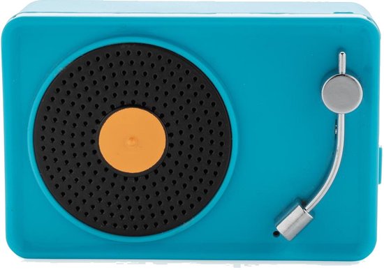 Xd Collection Minispeaker Vintage Draadloos 7,5 Cm Abs Blauw van Merkloos