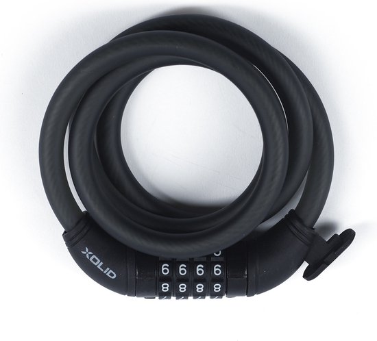 Xolid Fietsslot met cijferslot - 120 cm - zwart - kabelslot - voor fiets / scooter - scooter slot van XO