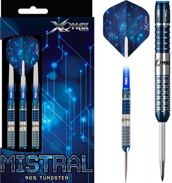 XQMax Mistral - darts - 21 gram - dartpijlen - 90% tungsten - steeltip van XQMax