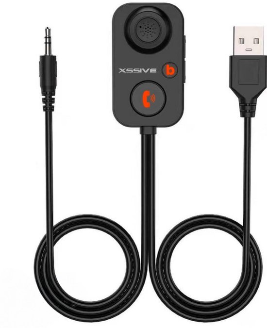 Xssive AR04 Bluetooth Receiver Auto - Bass Boost Mode - Ingebouwde Microfoon met Ruisonderdrukking - Automatische Handsfree mode van Xssive
