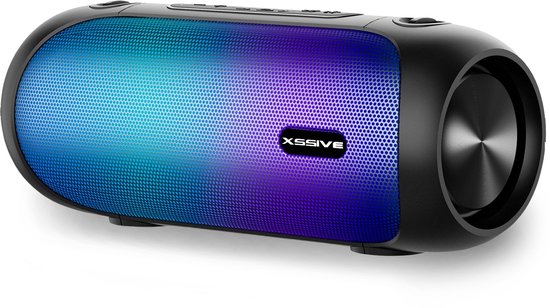 Xssive Bluetooth Speaker - 30W Krachtig Stereogeluid - IPX5 Waterdicht - RGB-verlichting - TWS-functie - FM Radio van Xssive