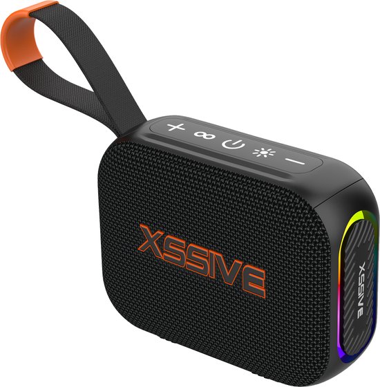 Xssive BSP20 Draadloze Bluetooth Speaker - Mini Speaker voor onderweg - 8W - Waterbestendig - Stereo Geluid - Mini Bluetooth Speaker - Zwart van Merkloos