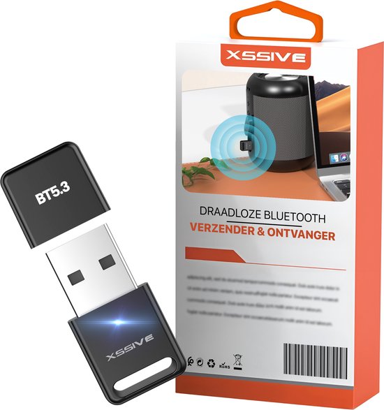 Xssive BTR02 Bluetooth 5.3 Transmitter & Receiver - USB Bluetooth Adapter Ontvanger voor Audio, PC etc., van Xssive