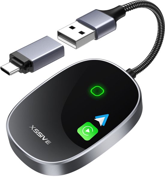 Xssive CP01 Draadloze CarPlay Dongle - Geschikt voor Apple CarPlay & Android Auto - Wireless Adapter - Universeel van Xssive