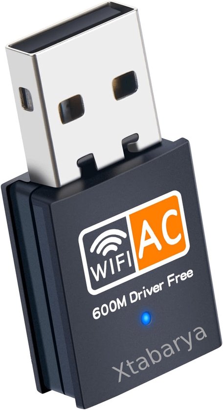 Xtabarya 600Mbps USB Wifi Adapter - 2.4Ghz & 5Ghz - Plug & Play van Xtabarya
