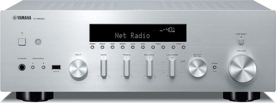 Yamaha R-N600A - Netwerkreceiver - Bluetooth connectiviteit - Platenspeler aansluiting - Zilver