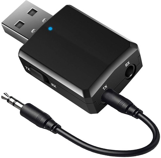 Ynkkvre - Bluetooth 5.0 Audio Adapter - 3-in-1 Zender & Ontvanger - USB Bluetooth Dongle met TX/RX - Geschikt voor TV, PC, Auto, Speakers & Koptelefoons - Plug & Play van Merkloos
