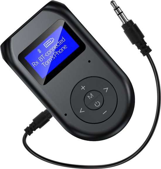 Ynkkvre - Bluetooth 5.0 Zender & Ontvanger- met LCD-scherm – 3-in-1 Adapter voor TV, PC, Auto & Speakers van Merkloos