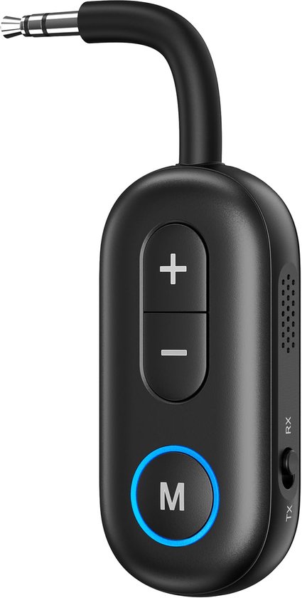 Ynkkvre - Bluetooth 5.4-ontvanger/zender - Bluetooth auto audio adapter - Bluetooth Receiver - Dual Mode TX & RX - Bluetooth 5.4 Lagere Latentie - 14 Uur Speeltijd - Universele AUX Compatibiliteit - Type-C Opladen van Merkloos
