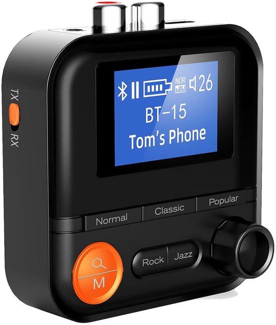 Ynkkvre -Bluetooth Audio Adapter - BT 5.2 - 3.5mm Aux, RCA, SD-kaart & NFC - Bluetooth Audio Receiver & Transmitter - Zwart