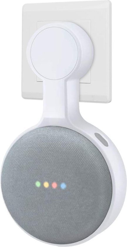 YONO Houder geschikt voor Google Nest Mini – Wall Mount – Wit van YONO