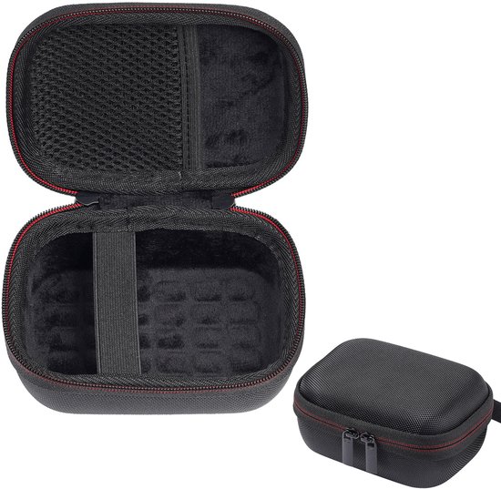 YONO Opberghoes Geschikt voor JBL Go 5 - Hard Case Beschermhoes - Speaker Hoes - Opbergcase met Accessoirevak - Zwart