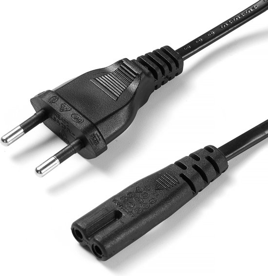 YONO Voedingskabel geschikt voor JBL Partybox 100/110/200/300/310/710/1000 - Netsnoer 1.80 M - Zwart van Yono