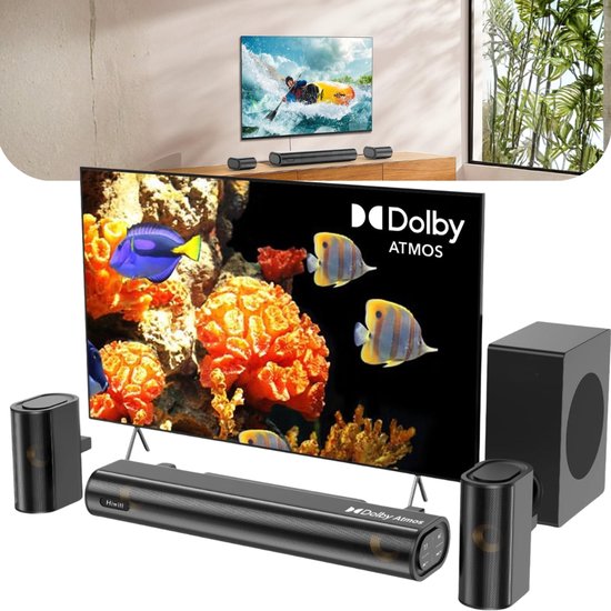 Zavio® Soundbar met Subwoofer en Surroundgeluid - TV Speaker - Home Cinema