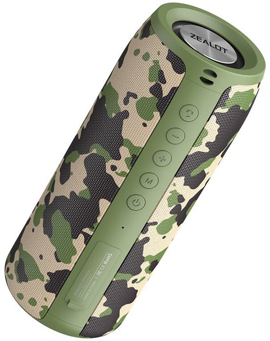 Zealot S51 Bluetooth Speaker – Krachtig & Draagbaar – Tot 10 Uur Speeltijd – Rijk Stereo-geluid & Extra Bas – IPX5 Waterbestendig van Merkloos