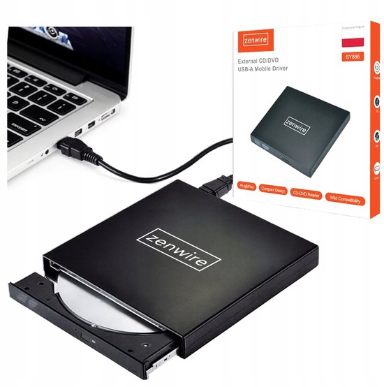 Zenwire Externe optische drive-Externe optische drive-USB 3.0-Plug & Play-CD/DVD-speler