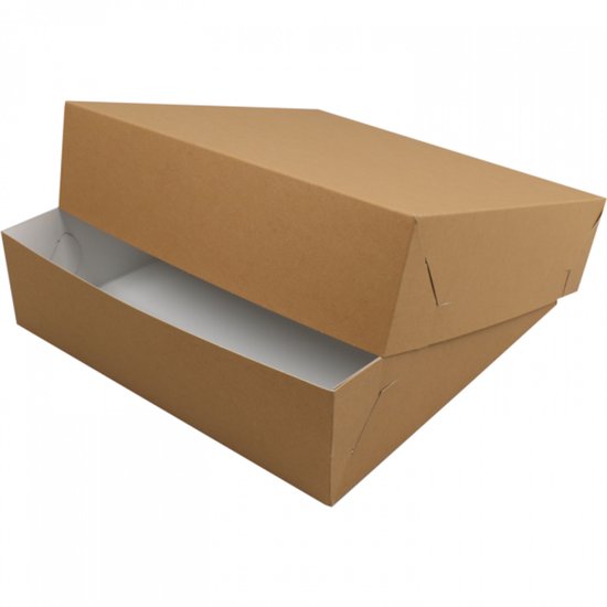 Zwanenhals/ verzenddoos | karton | 34x34x9cm | bruin | 50 stuks van Merkloos
