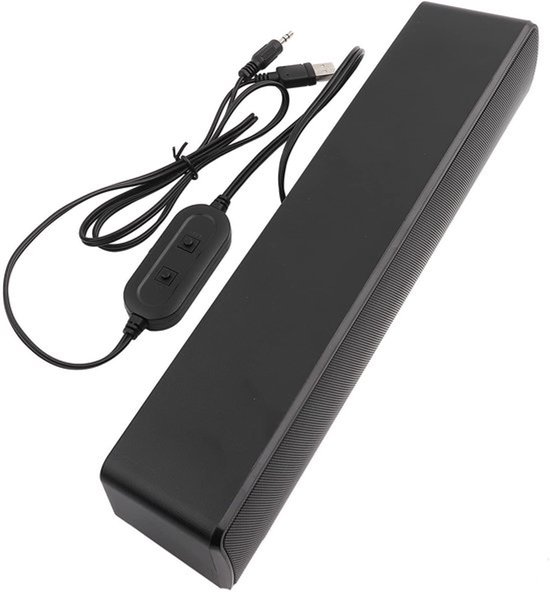 Zwarte USB soundbar met subwoofer voor elke dag