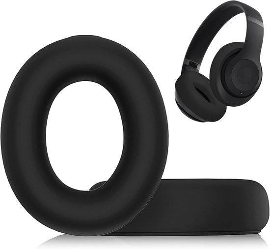 Zweet oorhoezen voor Beats Studio Pro hoofdtelefoon, siliconen hoofdtelefoonhoezen, zwart