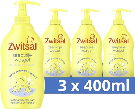 Zwitsal Baby Zeepvrije Wasgel - 3 x 400 ml - Voordeelverpakking van Zwitsal
